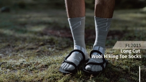 Outdoor Wool Long Cut Hiking Toe Socks- FL2015