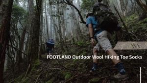 FOOTLAND Outdoor Wool Hiking Toe Socks